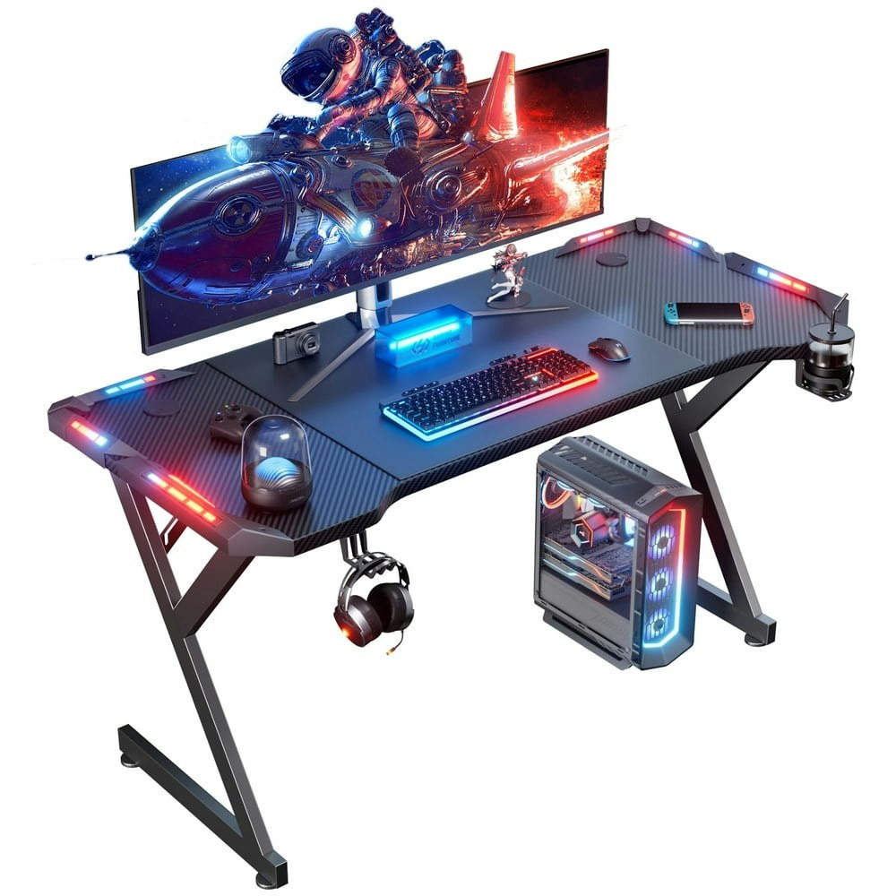 Hldirect 47" Gaming Desk with LED: $68.99 Hldirect 47" Gaming Desk with LED: $68.99