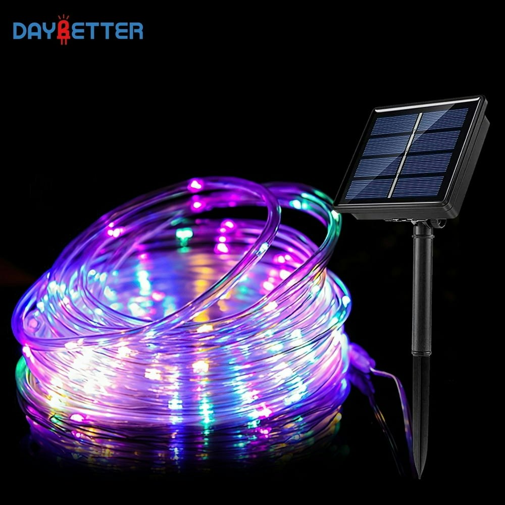 Daybetter 33ft Solar Outdoor Rope Lights 100-LED Multi-Color: $11.89 Daybetter 33ft Solar Outdoor Rope Lights 100-LED Multi-Color: $11.89