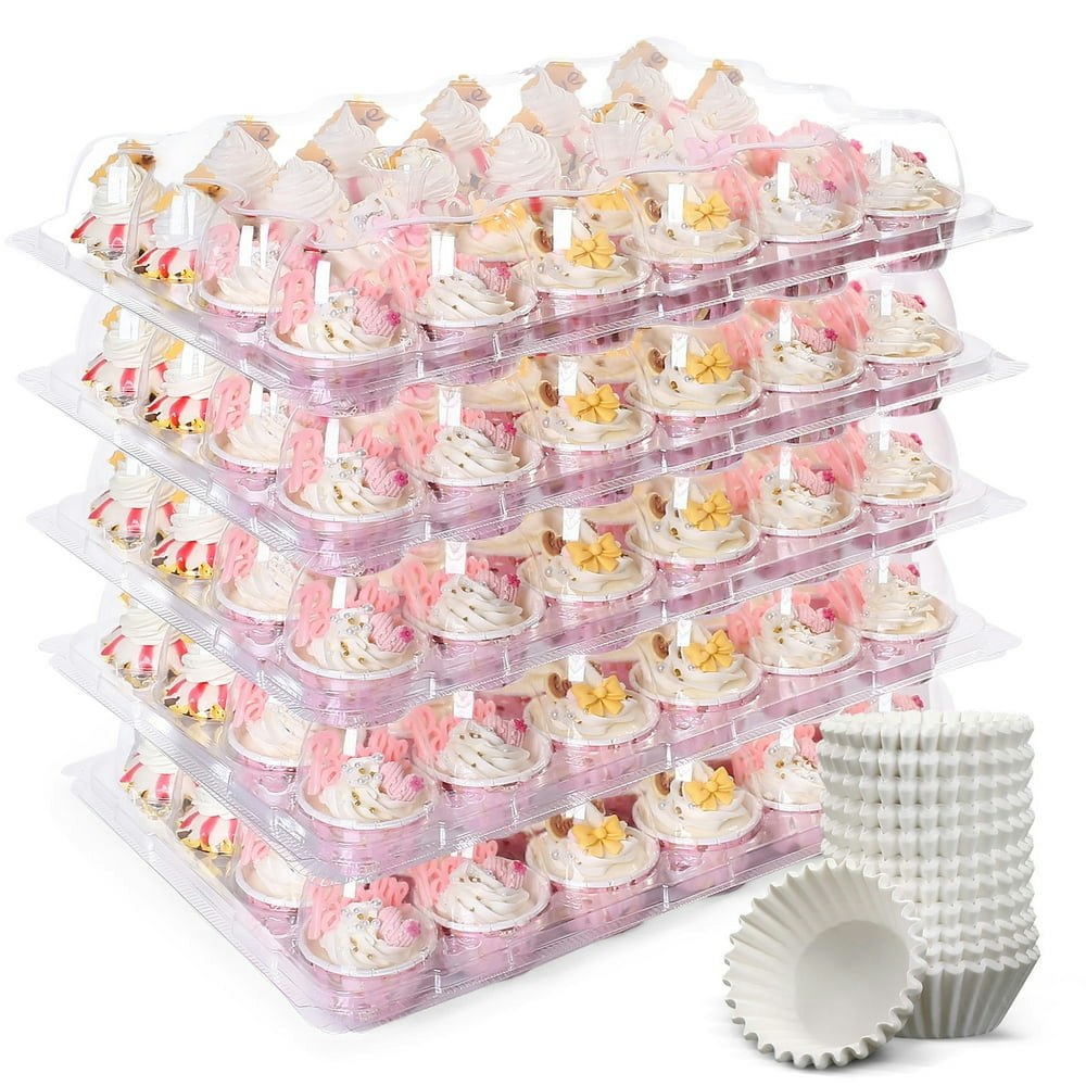 LotFancy Stackable Mini Cupcake Carrier 12-Pack: $21.99