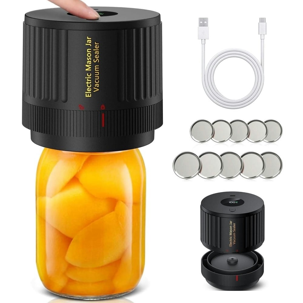 Aartvark Tees Electric Mason Jar Vacuum Sealer Kit for Wide-Mouth & Regular-Mouth Mason Jars: $21.49 Aartvark Tees Electric Mason Jar Vacuum Sealer Kit for Wide-Mouth & Regular-Mouth Mason Jars: $21.49