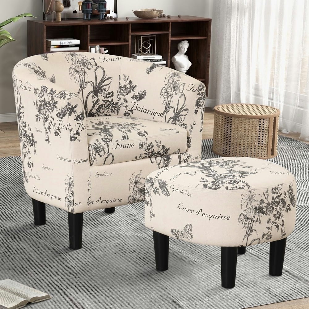 Ebello Velvet Accent Chair with Ottoman: $89.89 Ebello Velvet Accent Chair with Ottoman: $89.89