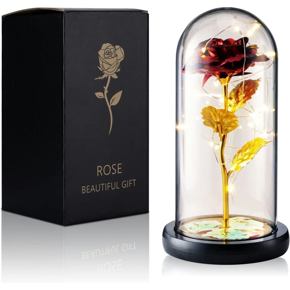 Qoosea Forever Rose in Dome Gift for Mom: $11.99