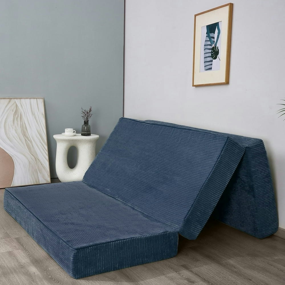 Maxyoyo 6-Inch Tri-Fold Corduroy Floor Mattress Twin: $125.99