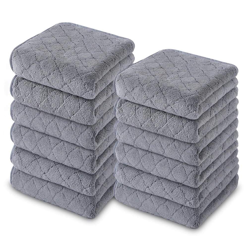 Jessy Home Dark Gray Washcloths 12-Pack 13"x13": $15.99 Jessy Home Dark Gray Washcloths 12-Pack 13"x13": $15.99