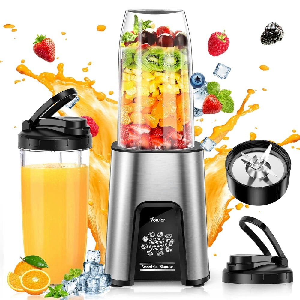 Personal Smoothie Blender with 2 22oz Cups with Lids: $38.99 Personal Smoothie Blender with 2 22oz Cups with Lids: $38.99