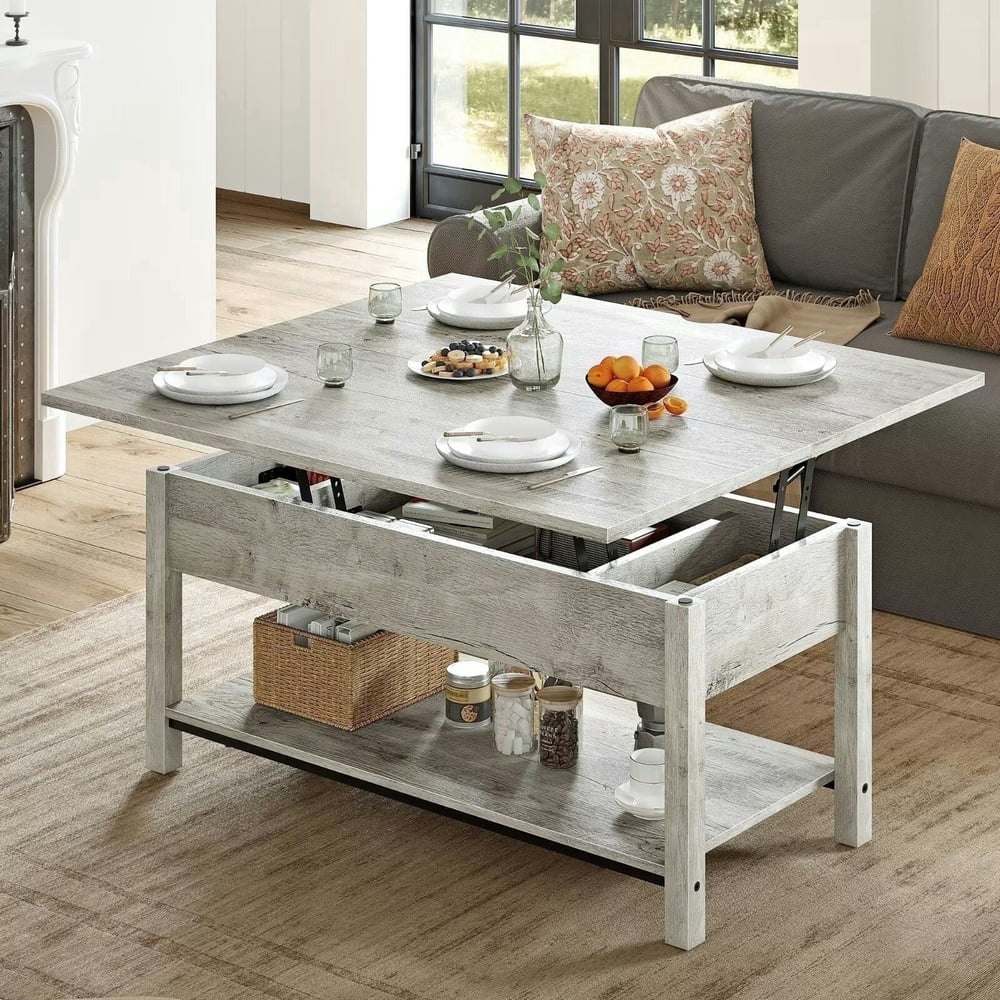 Gunaito 4-in-1 Lift Top Convertible Coffee Table with Storage: $104.39 Gunaito 4-in-1 Lift Top Convertible Coffee Table with Storage: $104.39