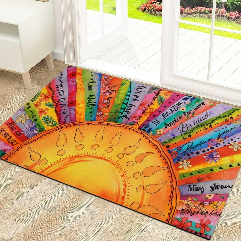 Bleum Cade Boho Sun Welcome Mat 18" x 30": $18.99 Bleum Cade Boho Sun Welcome Mat 18" x 30": $18.99