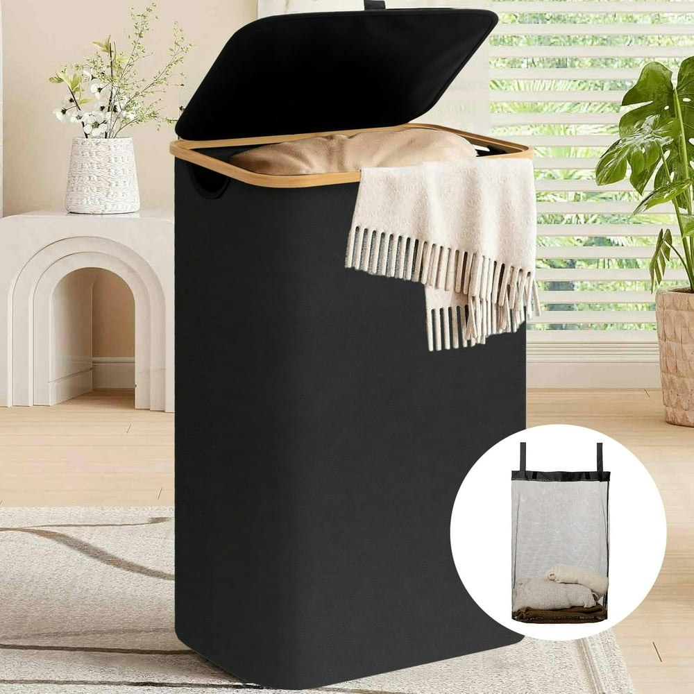 Inadays 100L Laundry Hamper with Lid and Removable Laundry Bag: $19.89