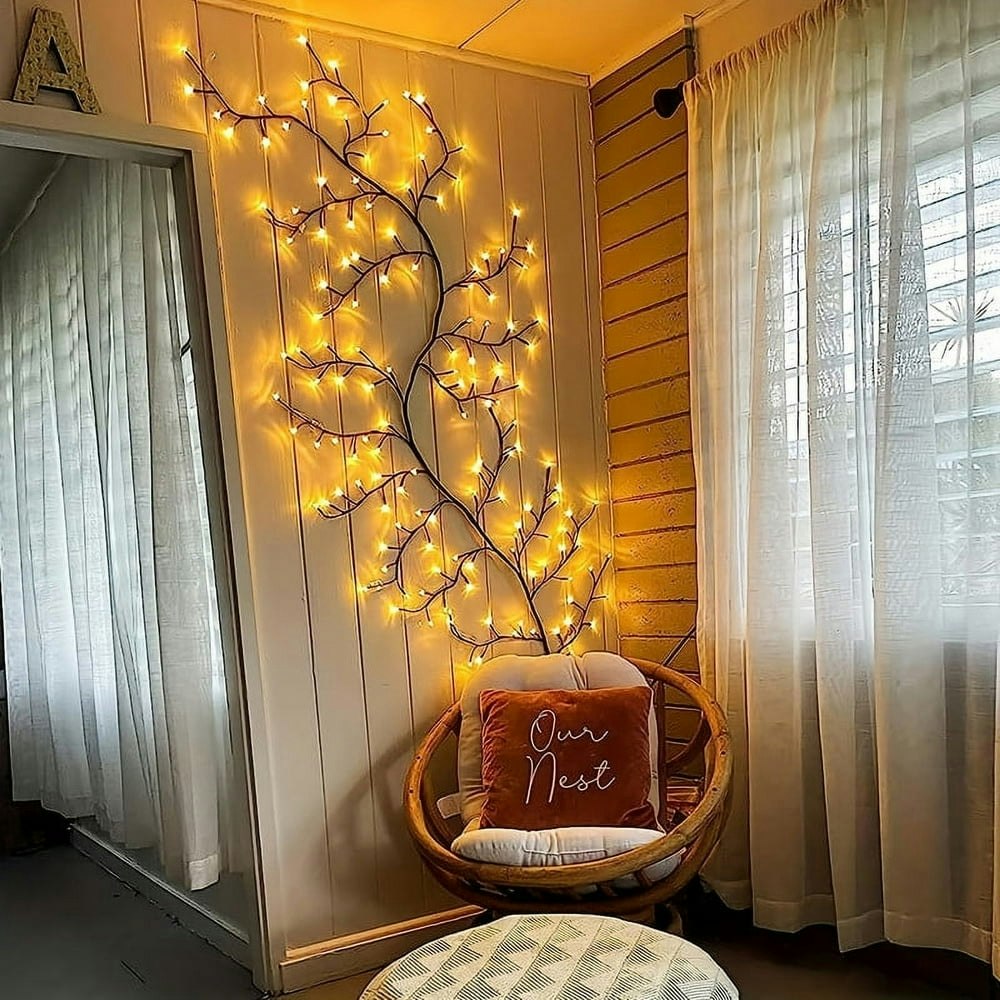 96 LED Willow Vine Wall Tree Lights 6 FT Warm White: $11.69 96 LED Willow Vine Wall Tree Lights 6 FT Warm White: $11.69