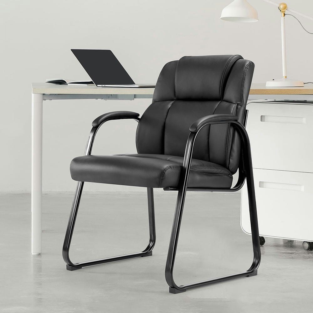 EDX Leather Waiting Room Reception Chair with Armrests: $53.99 EDX Leather Waiting Room Reception Chair with Armrests: $53.99
