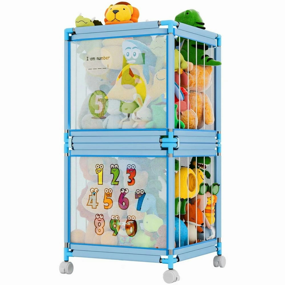 Foukus Stuffed Animal Storage Holder with Wheels: $30.99