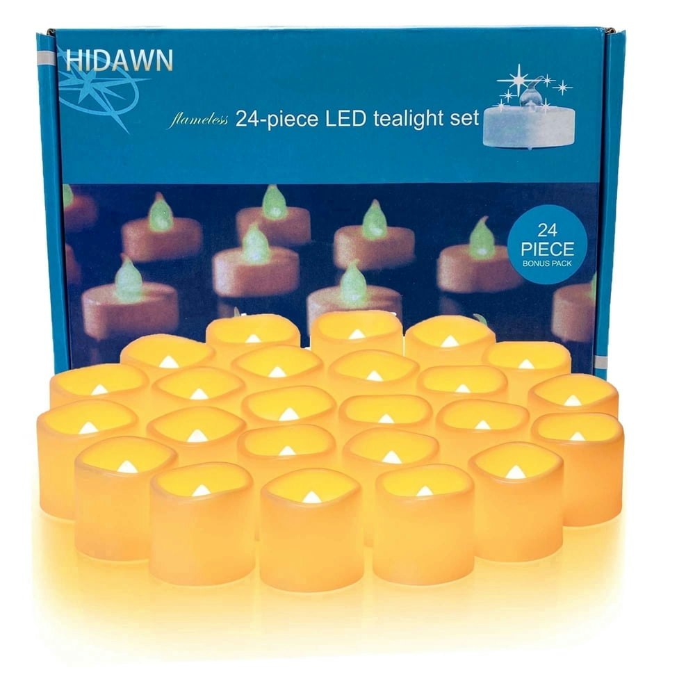 Hidawn Flameless LED Tea Lights 24-Pack: $11.99 Hidawn Flameless LED Tea Lights 24-Pack: $11.99