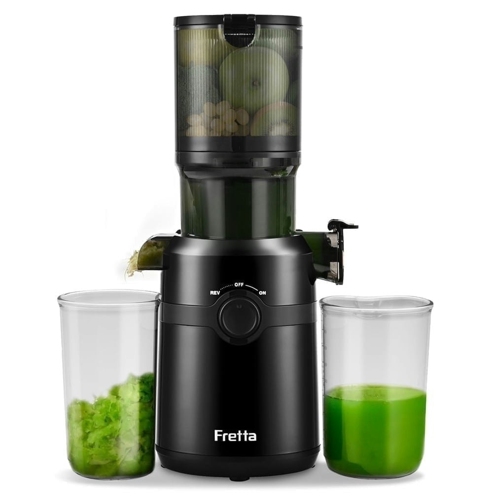 Fretta Slow Masticating Cold Press Juicer Machine: $57.99 Fretta Slow Masticating Cold Press Juicer Machine: $57.99