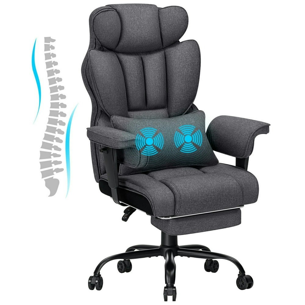 Hoffree Big and Tall Fabric Office Chair 450lbs with Footrest and Lumbar Support: $159.53 Hoffree Big and Tall Fabric Office Chair 450lbs with Footrest and Lumbar Support: $159.53
