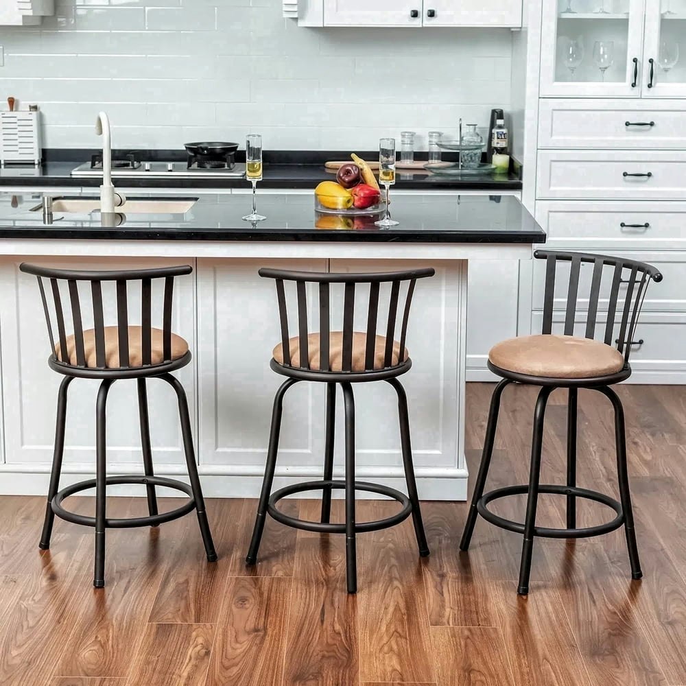 Homy Casa Swivel Counter Height Bar Stools 3-Pack: $110.99 Homy Casa Swivel Counter Height Bar Stools 3-Pack: $110.99