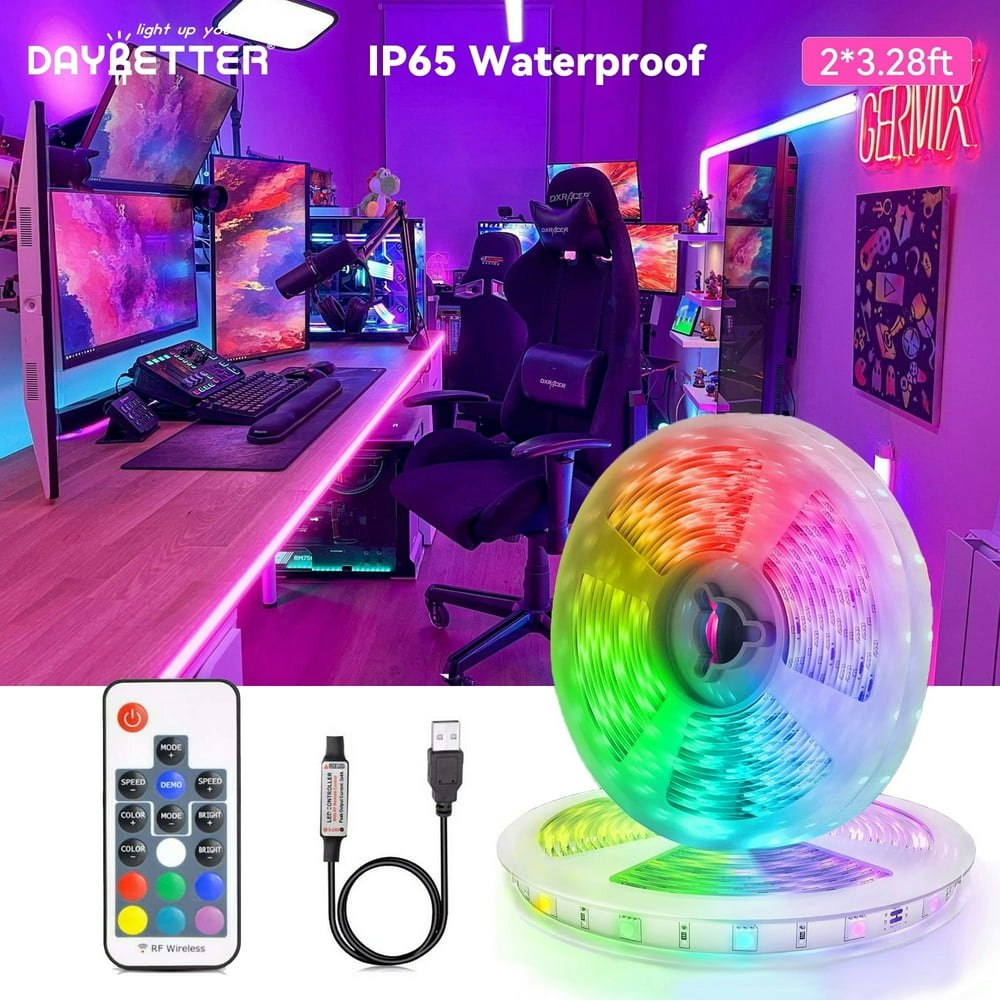 Daybetter 6.56ft RGB USB LED Light Strip with Remote Control: $8.99 Daybetter 6.56ft RGB USB LED Light Strip with Remote Control: $8.99