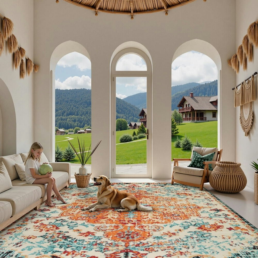 Wonnitar 9'x12' Washable Area Rug: $134.99