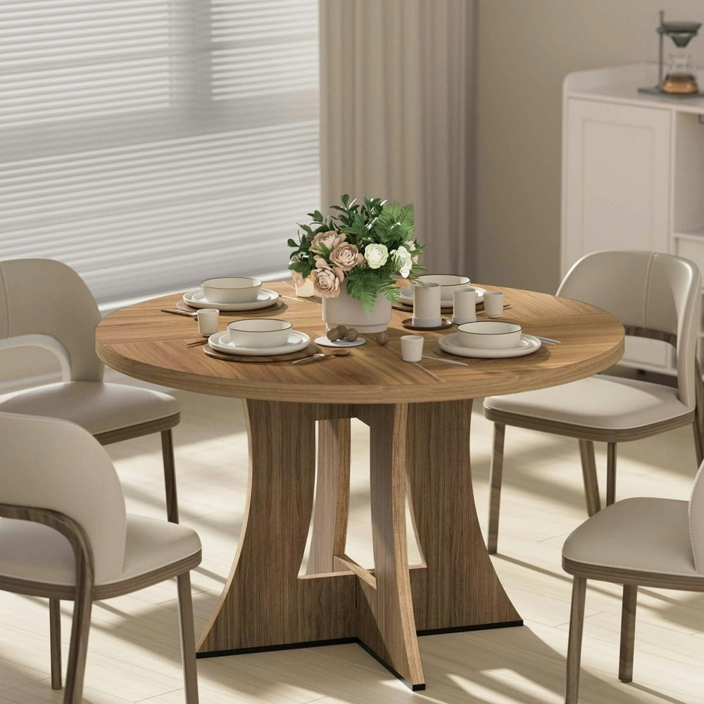 Marnur 47" Round Dining Table for 4: $139.99 Marnur 47" Round Dining Table for 4: $139.99