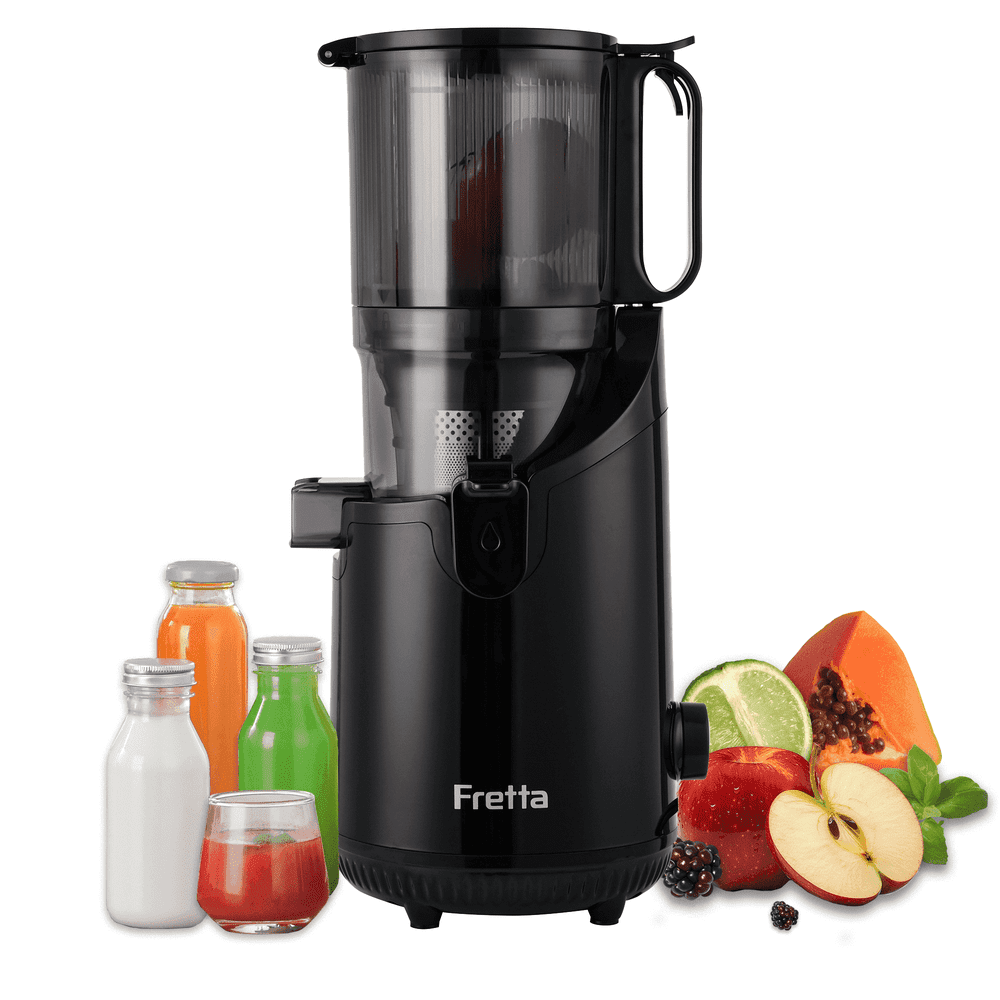Fretta Cold Press Juicer with 5.3" Extra Large Feed Chute 250W (Black): $69.98 Fretta Cold Press Juicer with 5.3" Extra Large Feed Chute 250W (Black): $69.98