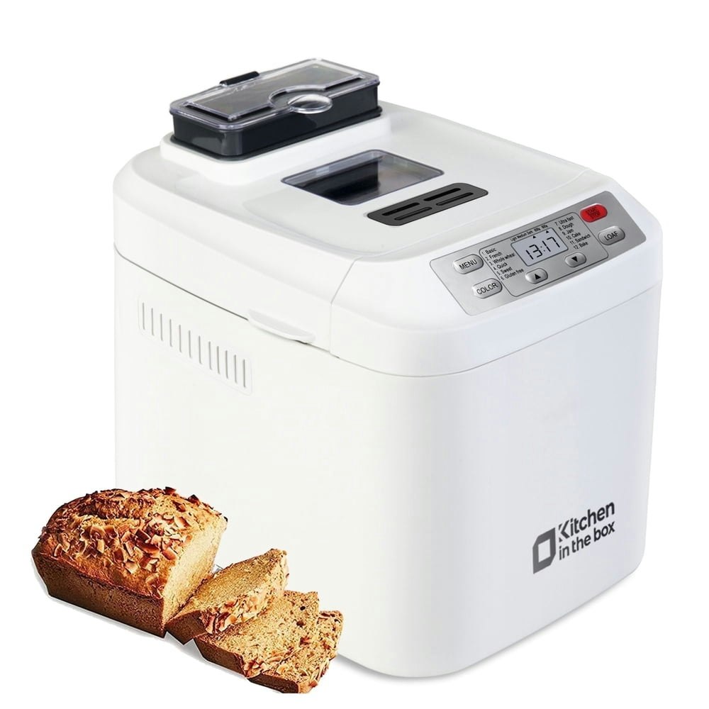 Kitchen in the Box 2lb 12-in-1 Gluten-Free Bread Maker with Fruit and Nut Dispenser: $68.39