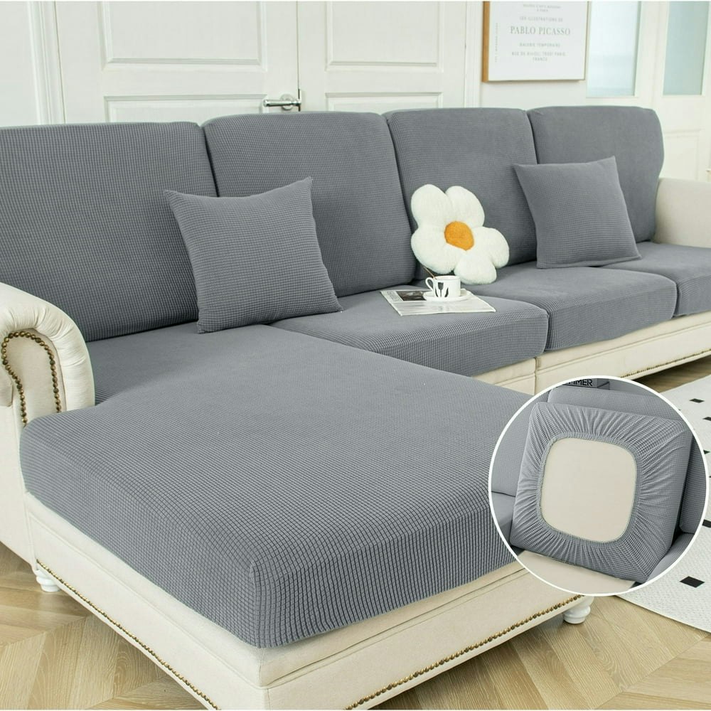 Sanmadrola Sectional L-Shape Sofa Slipcover with Chaise Lounge Cover: $10.99