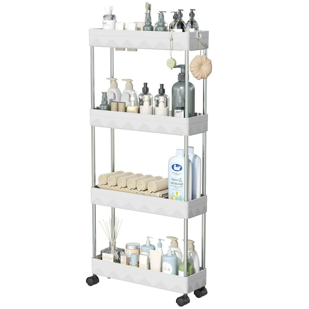 Cshidworld 4-Tier Slim Rolling Storage Cart: $17.99 Cshidworld 4-Tier Slim Rolling Storage Cart: $17.99