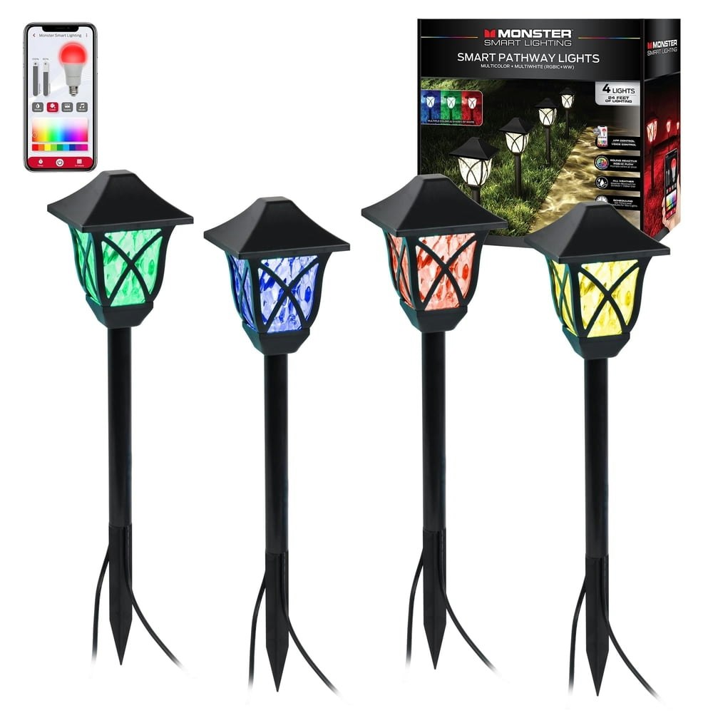 Monster Outdoor Smart Pathway Lights 4-Pack: $43.16