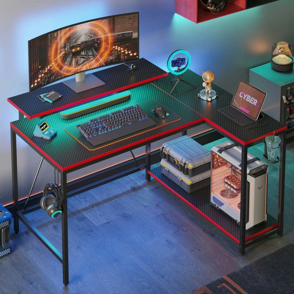 Pinmoco 42" Reversible L-Shaped Gaming Desk: $63.29
