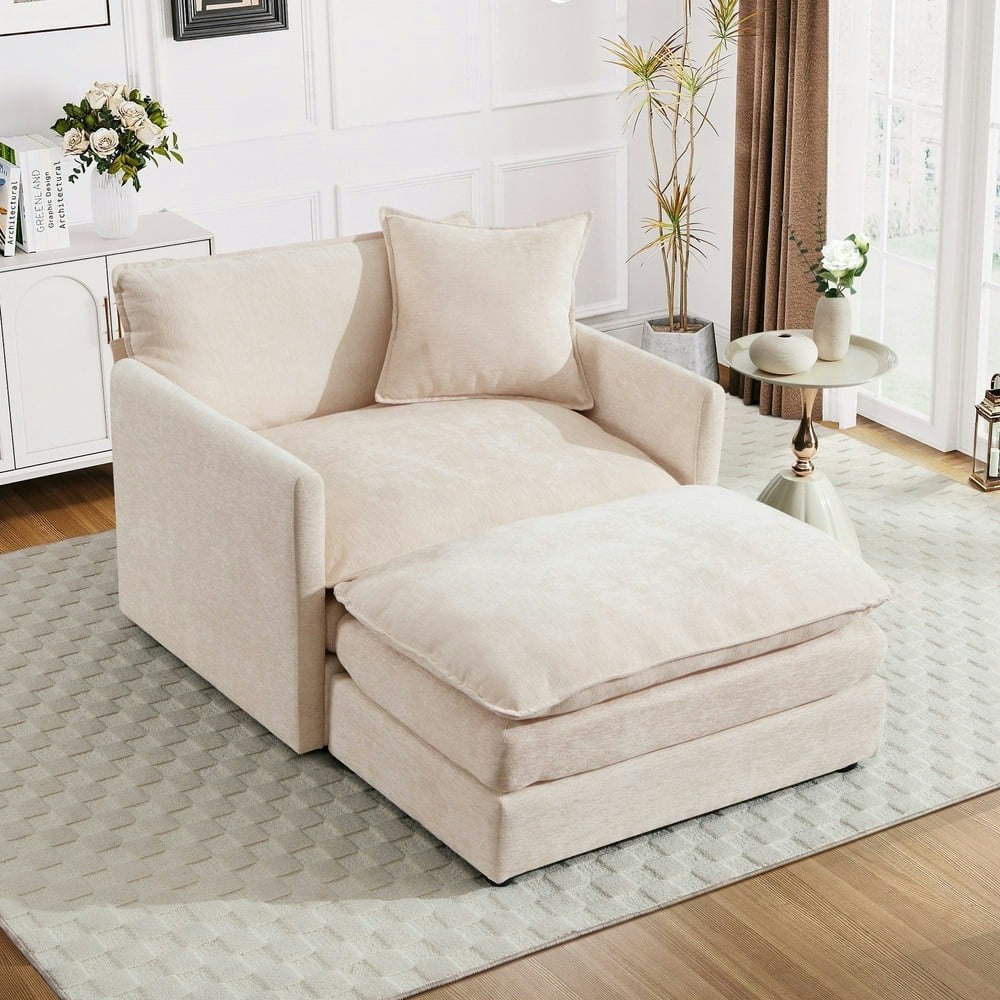 Muumblus Oversized Lounge Chair with Ottoman: $259 Muumblus Oversized Lounge Chair with Ottoman: $259