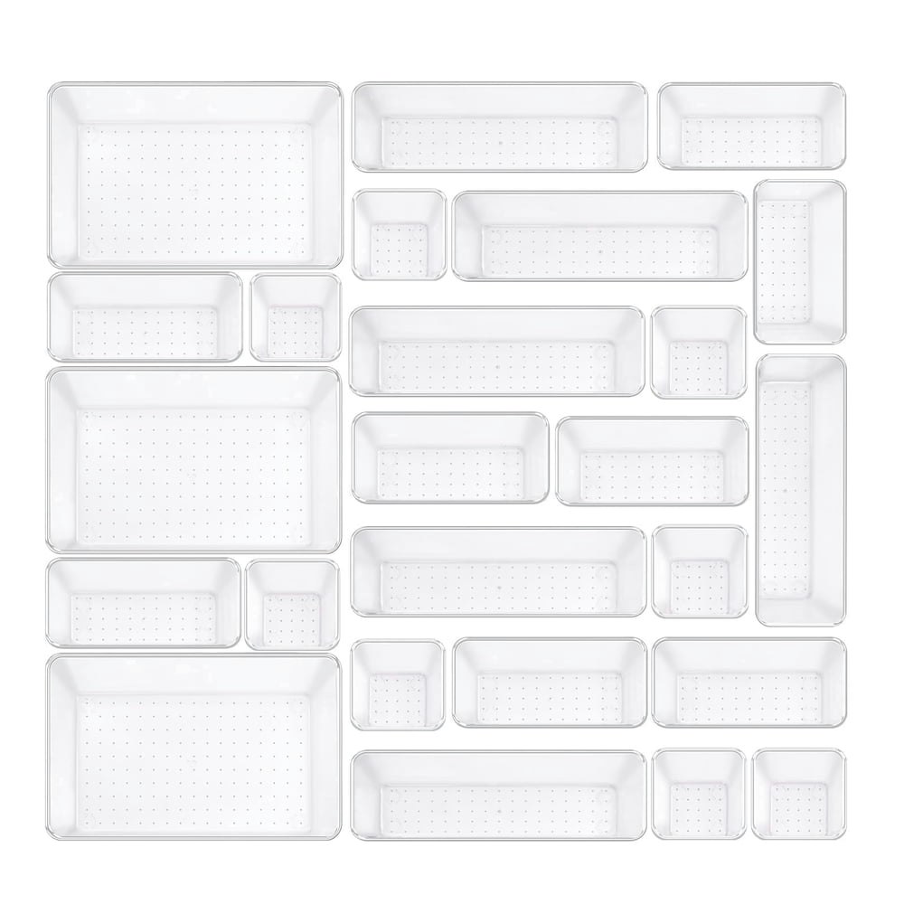 Trotianingyu Clear Plastic Drawer Organizers 25-Piece Set: $14.89 Trotianingyu Clear Plastic Drawer Organizers 25-Piece Set: $14.89