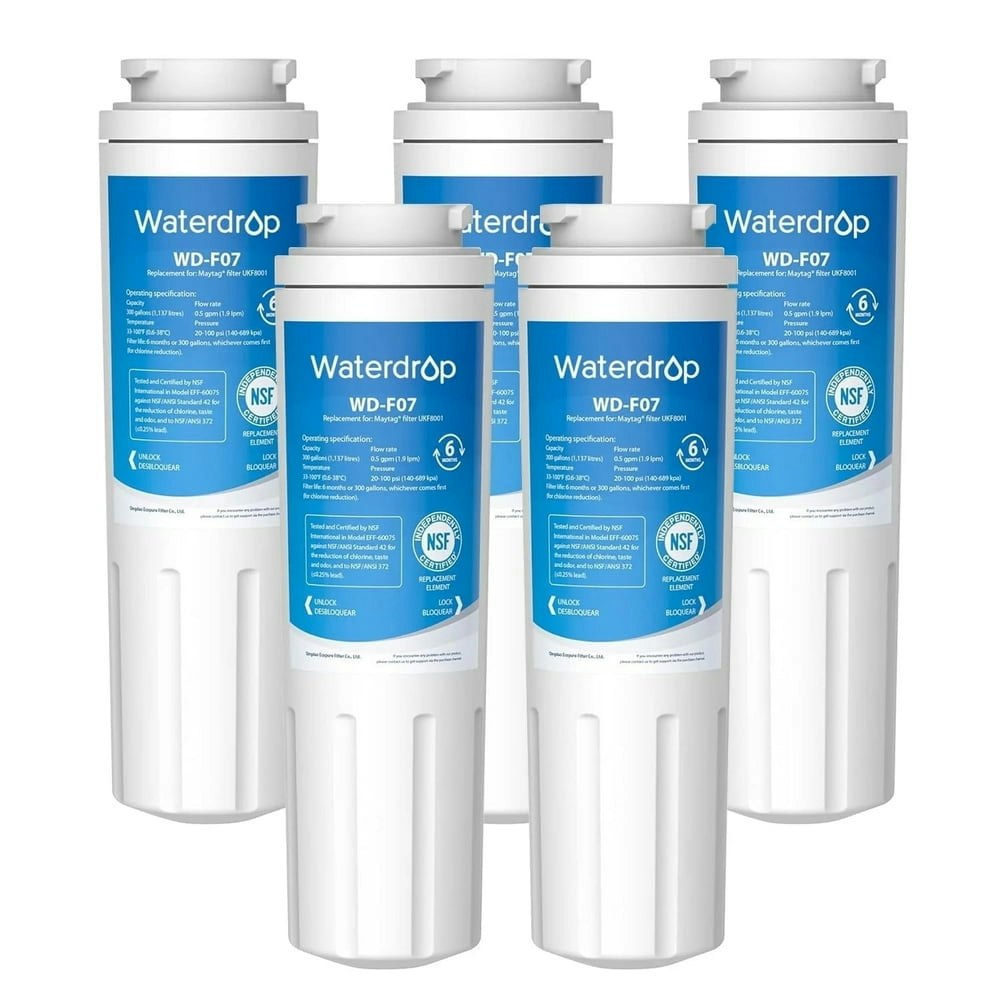Waterdrop UKF8001 Refrigerator Water Filter 4 Replacement Filter: $31.53