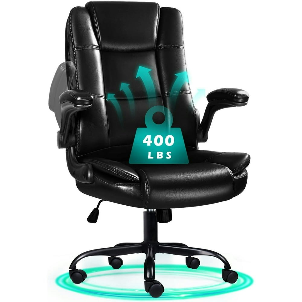 Waleaf Big and Tall Executive Office Chair with Flip-up Arms and Adjustable Lumbar Support: $87.60 Waleaf Big and Tall Executive Office Chair with Flip-up Arms and Adjustable Lumbar Support: $87.60
