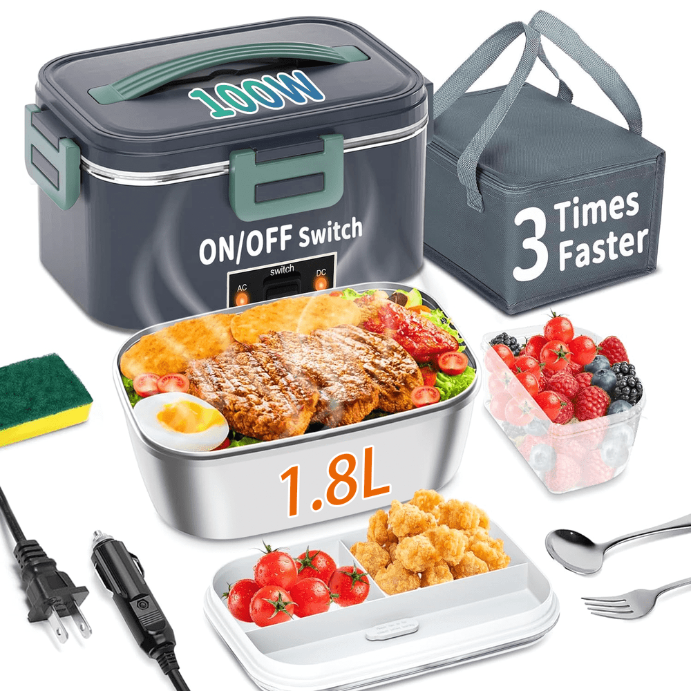 Electric Heated Lunch Box 1.8L 100W Portable Food Heater: $28.99 Electric Heated Lunch Box 1.8L 100W Portable Food Heater: $28.99