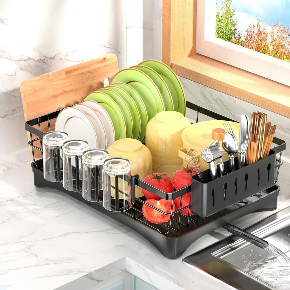 Aokiwo Stainless Steel Large 1-Tier Dish Drying Rack: $19.99 Aokiwo Stainless Steel Large 1-Tier Dish Drying Rack: $19.99