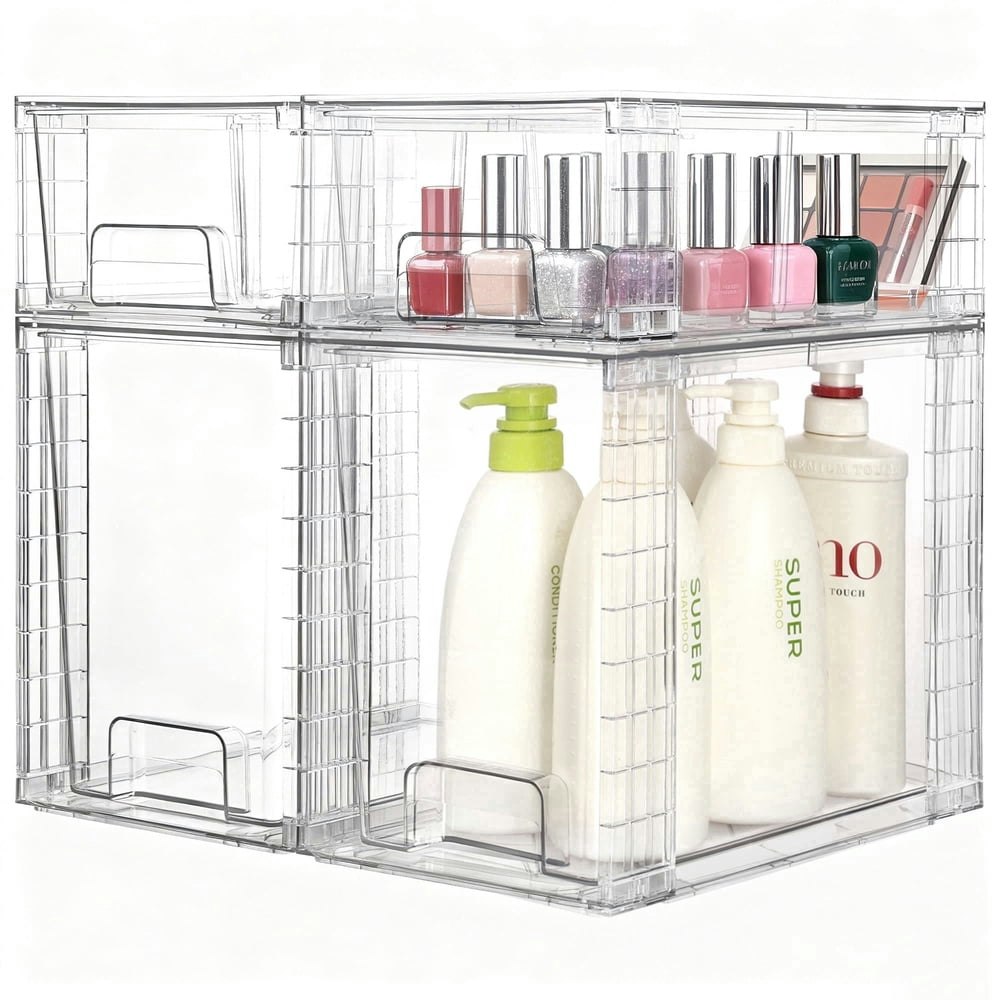 Sindcom Clear Stackable Storage Drawers 4-Pack: $29.69 Sindcom Clear Stackable Storage Drawers 4-Pack: $29.69