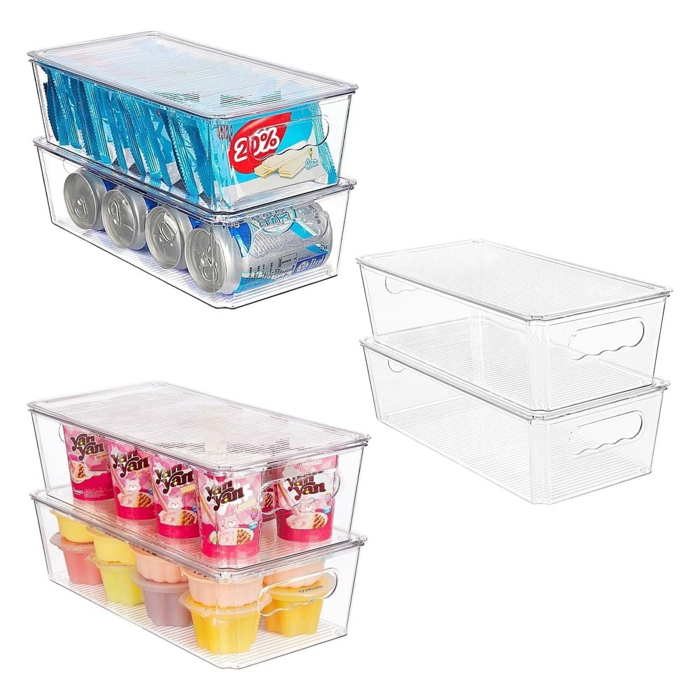 Sindcom Clear Organizer Bins with Lids 6-Pack: $19.99