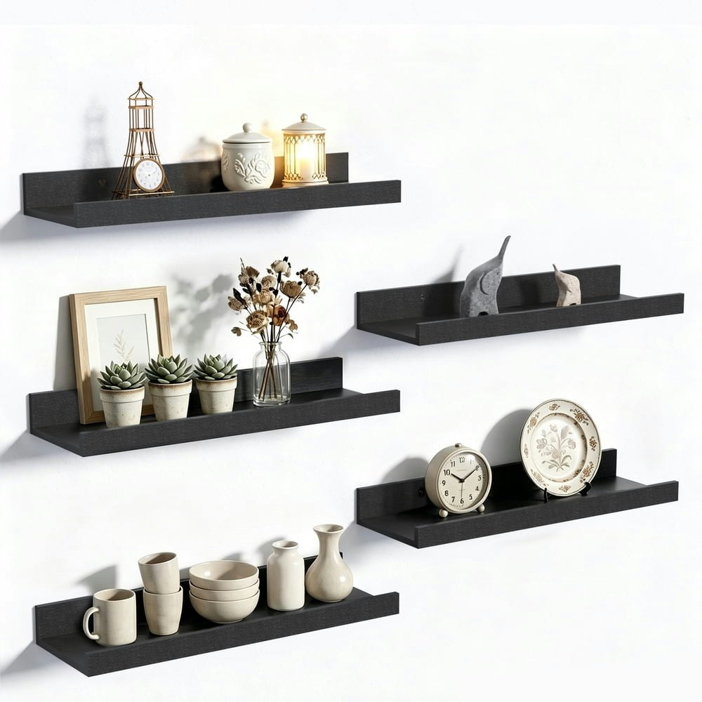 Sindcom 16" Floating Wall Shelves 5-Pack: $18.49