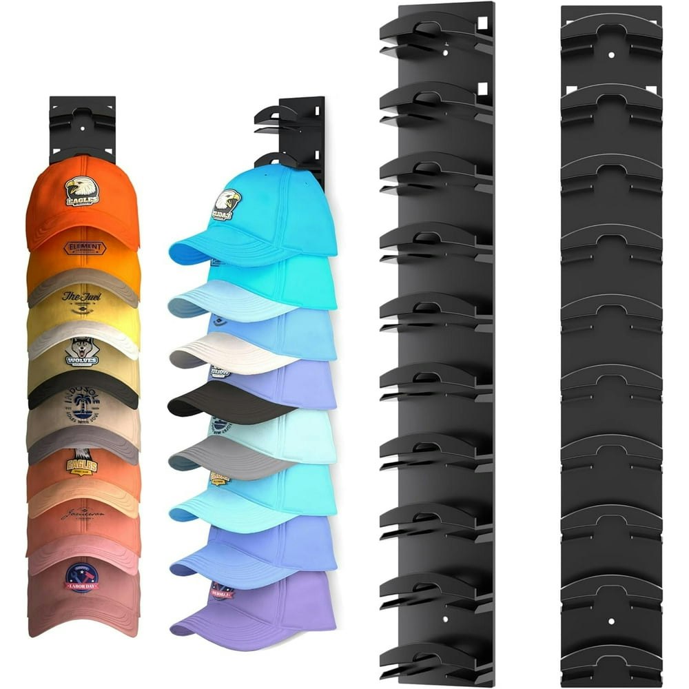 Hat Organizer Rack Holds 20 Hats Black: $9.50