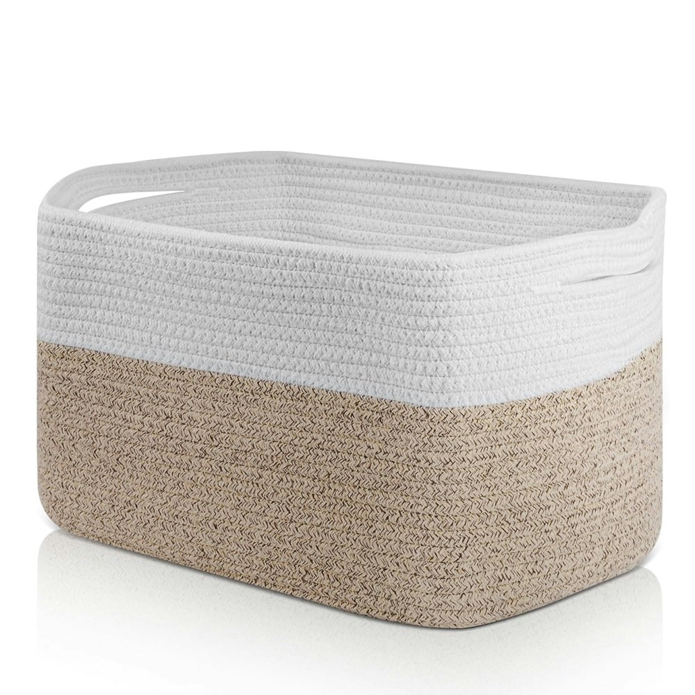 Large Cotton Rope Blanket Basket 75L: $22.49