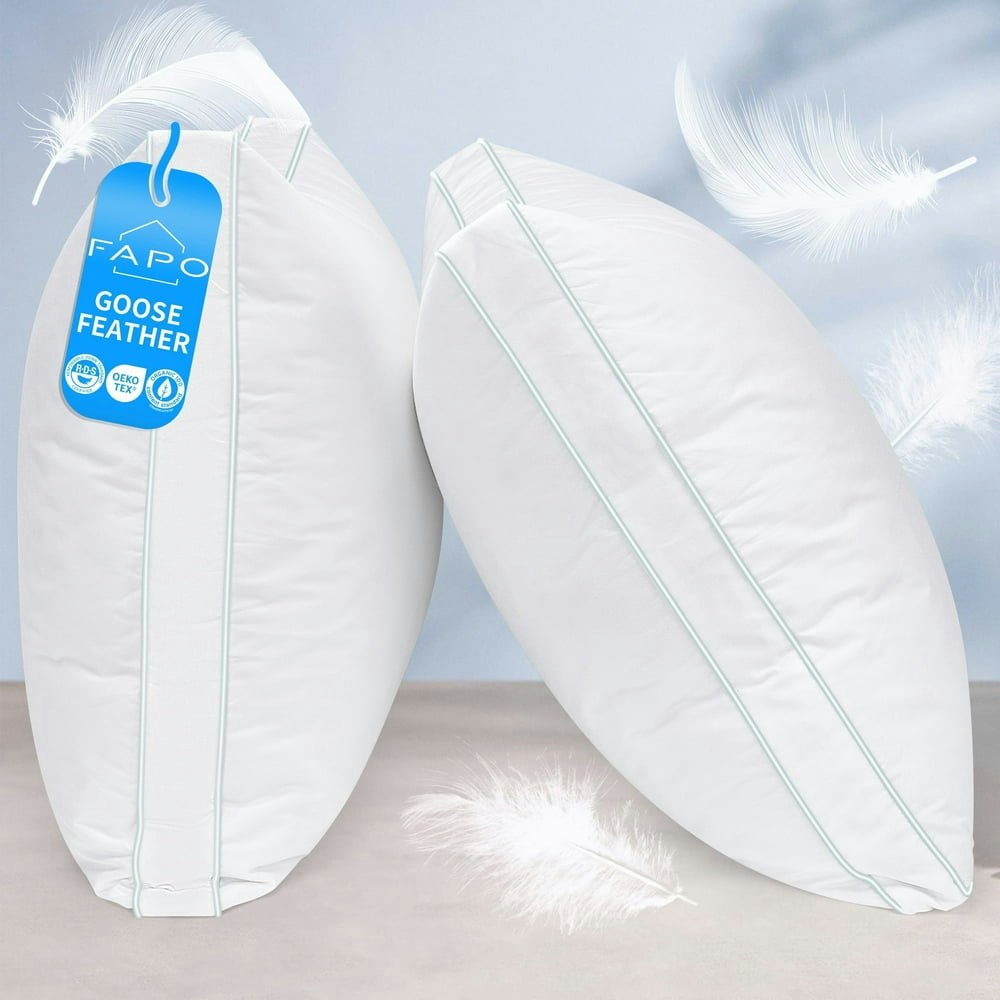 Fapo Goose Feather Down Pillows Queen Size 2-Pack: $35.36 Fapo Goose Feather Down Pillows Queen Size 2-Pack: $35.36