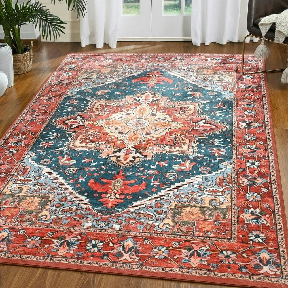 Twinnis 4'x6' Boho Washable Non-Slip Area Rug: $28.79