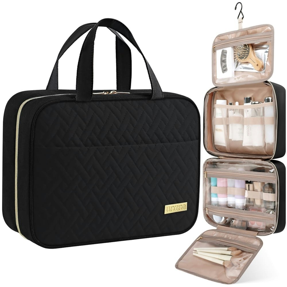 HOTOR Travel Toiletry Bag with Hanging Hook: $12.89 HOTOR Travel Toiletry Bag with Hanging Hook: $12.89