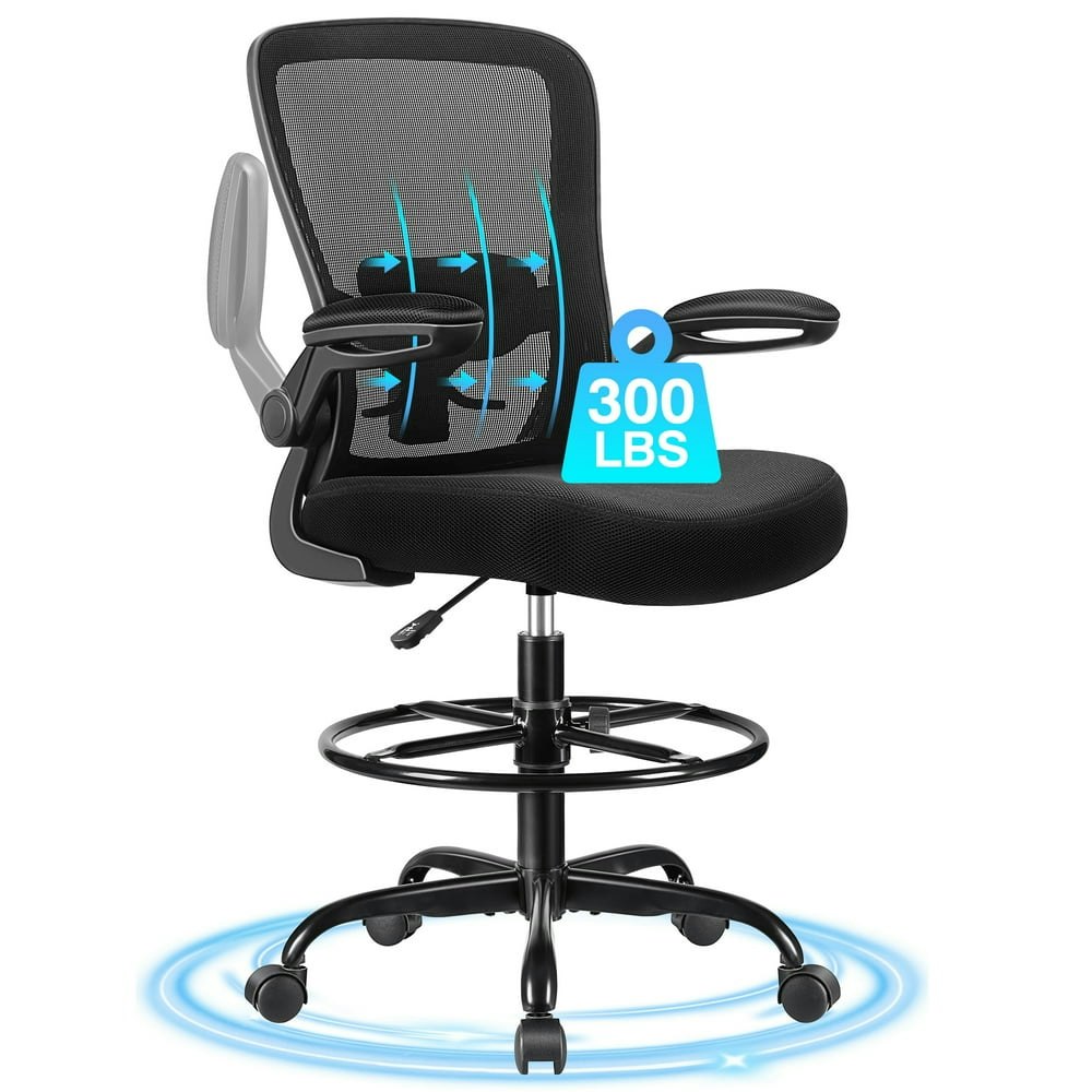 Coolhut Ergonomic Office Chair with Flip-Up Armrests and Foot Ring: $78.99 Coolhut Ergonomic Office Chair with Flip-Up Armrests and Foot Ring: $78.99