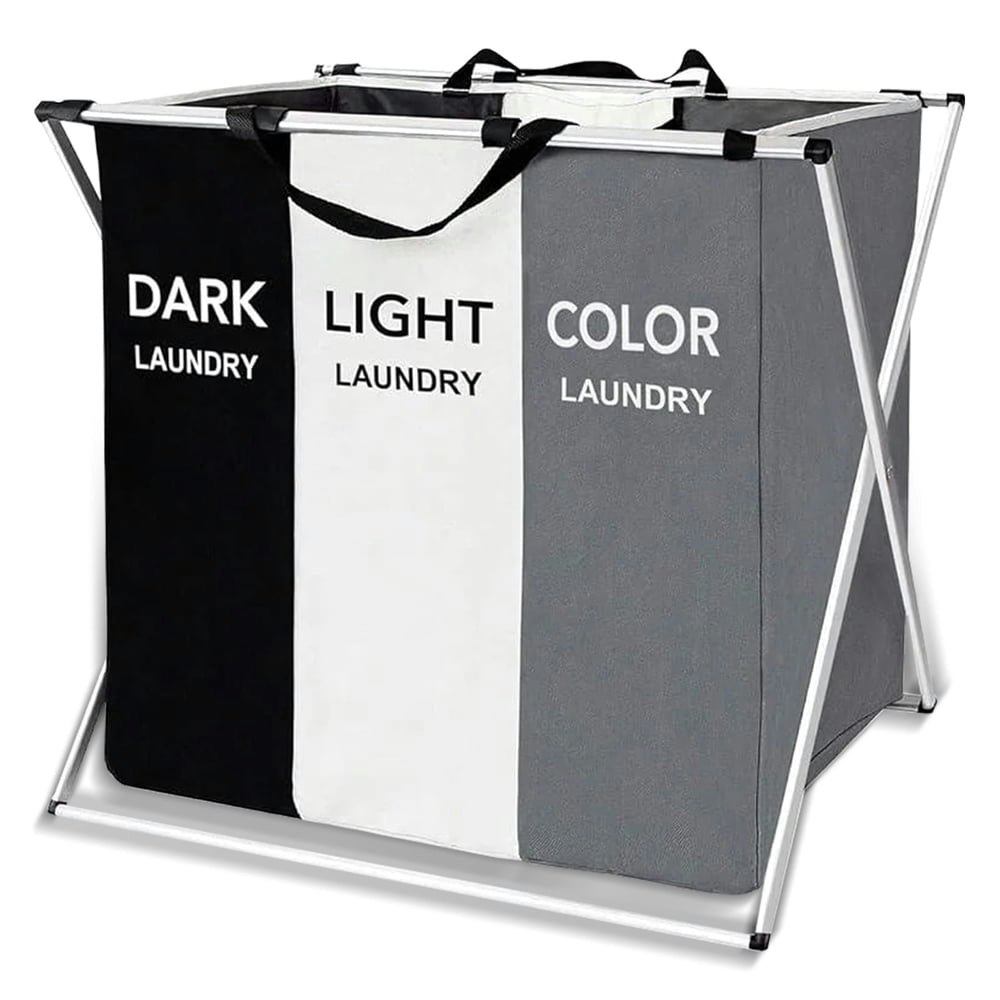 Torio 3-Compartment Collapsible Laundry Hamper: $23.69