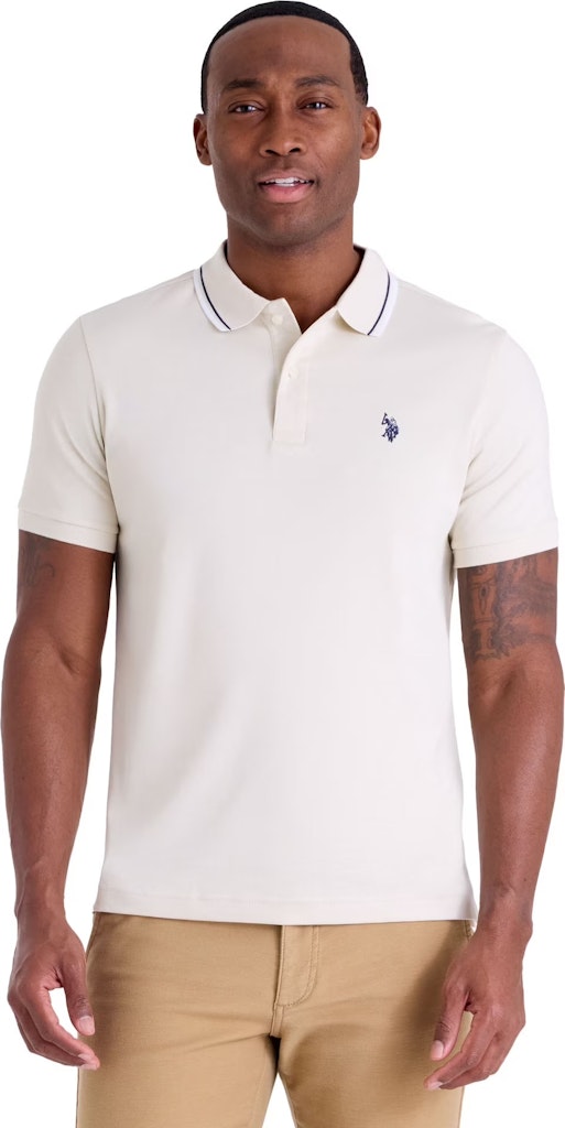 U.S. Polo Assn. Men's Classic Tipped Interlock Polo Shirt: $9