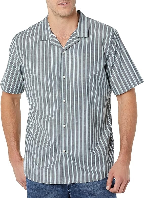 Amazon Essentials Men's Vacation Cotton Resort Shirt: $4