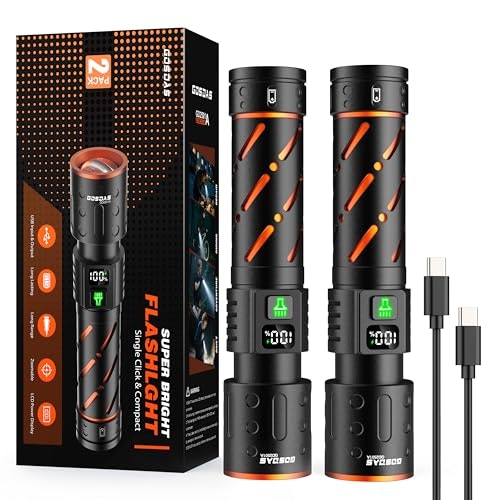 Gosdas 30W Rechargeable Flashlights 2-Pack: $17.08
