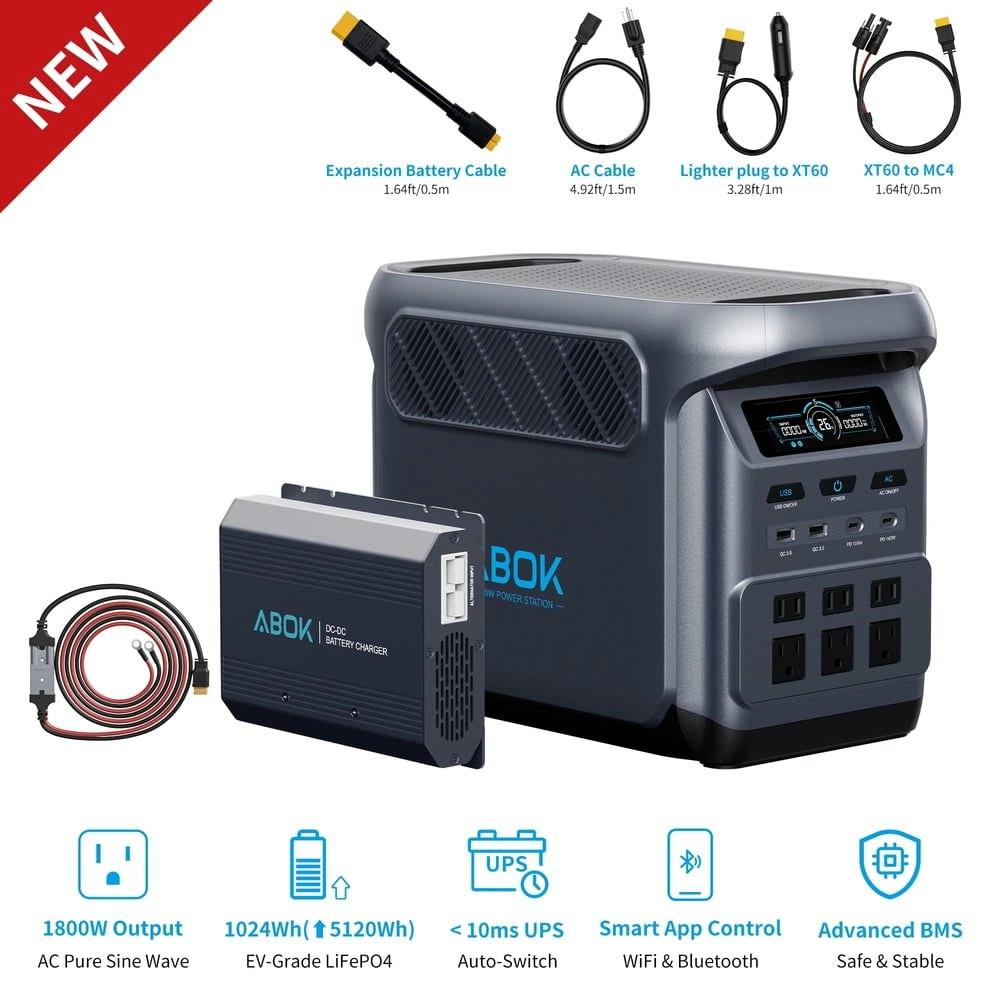 Abok Elux1 1024Wh Portable Power Station: $529 Abok Elux1 1024Wh Portable Power Station: $529