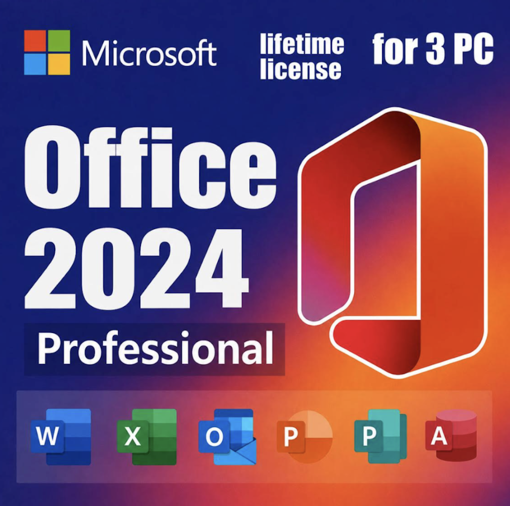 Microsoft Office 2024 Professional 3-PC Lifetime License: $15