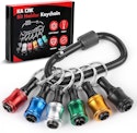 Katerk 6pc 1/4" Hex Shank Aluminum Alloy Screwdriver Bit Set Keychain for $10 + free shipping w/ Prime